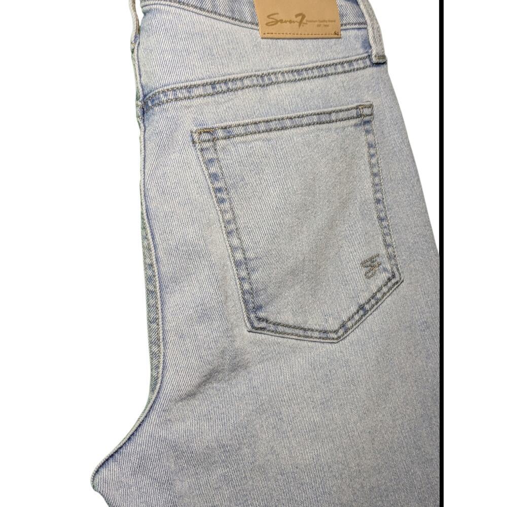 Seven7 90s Straight Leg Jeans Size 6 Key West Light Wash High Rise Ankle - Picture 8 of 15